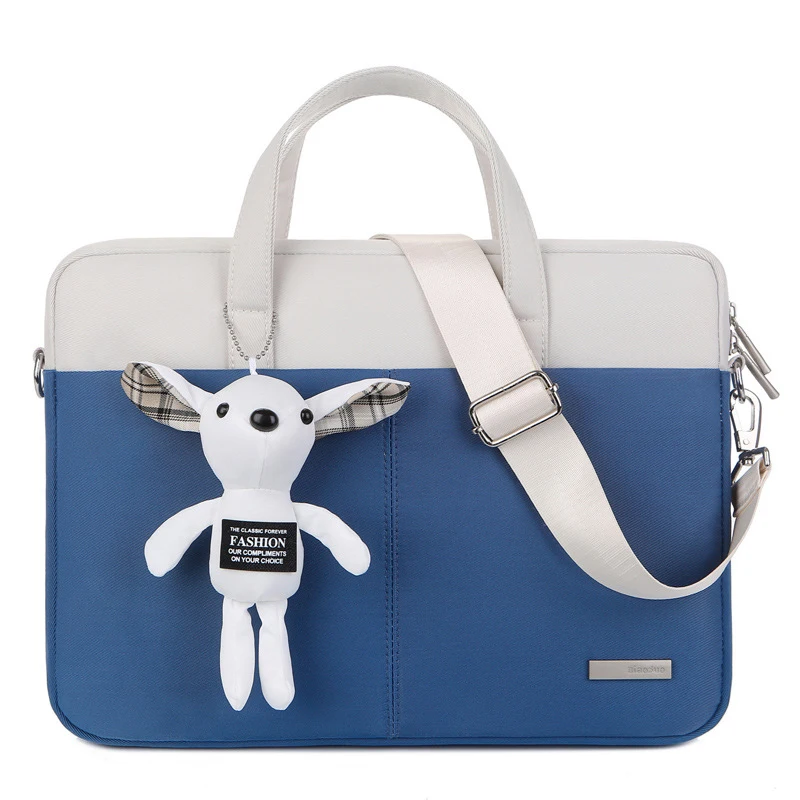 New Handbag Women Men Briefcase Waterproof Laptop Bag 12 13 15 15.6 Inch Notebook Shoulder Case For Macbook Air Pro Cover Sleeve