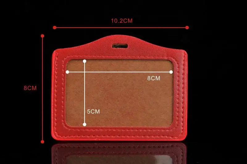 Новое поступление 500 шт разные цвета из искусственной кожи ID бейдж держатель для