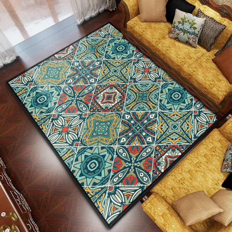 Современный минималистичный модный ковер с этническим принтом мандалы