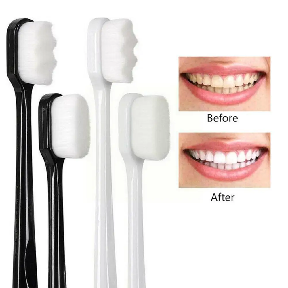 

4 шт., портативные зубные щётки с ультратонкой щетиной