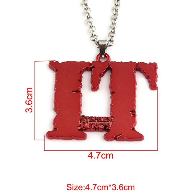 necklace Фильм Стивен Кинг это Косплей Ужасы костюмы на Хэллоуин Pennywise Джокер рисунок на заказ карнавальный дом с привидениями маска клоуна - Цвет: necklace