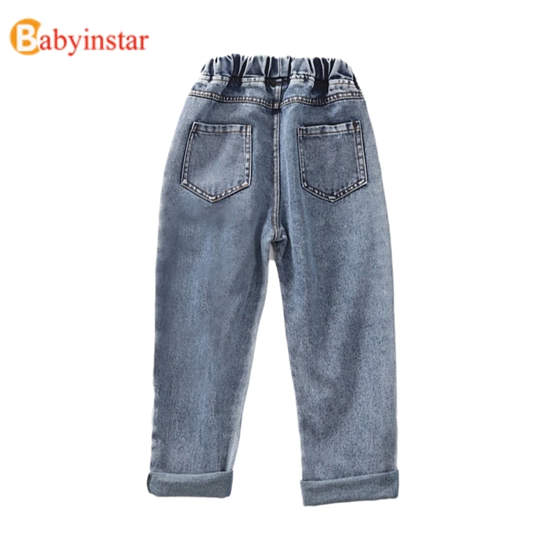 Babyinstar/От 3 до 12 лет; детские джинсы для девочек; одежда с единорогом; детские джинсовые брюки для девочек; джинсы для детей; одежда; модные джинсы