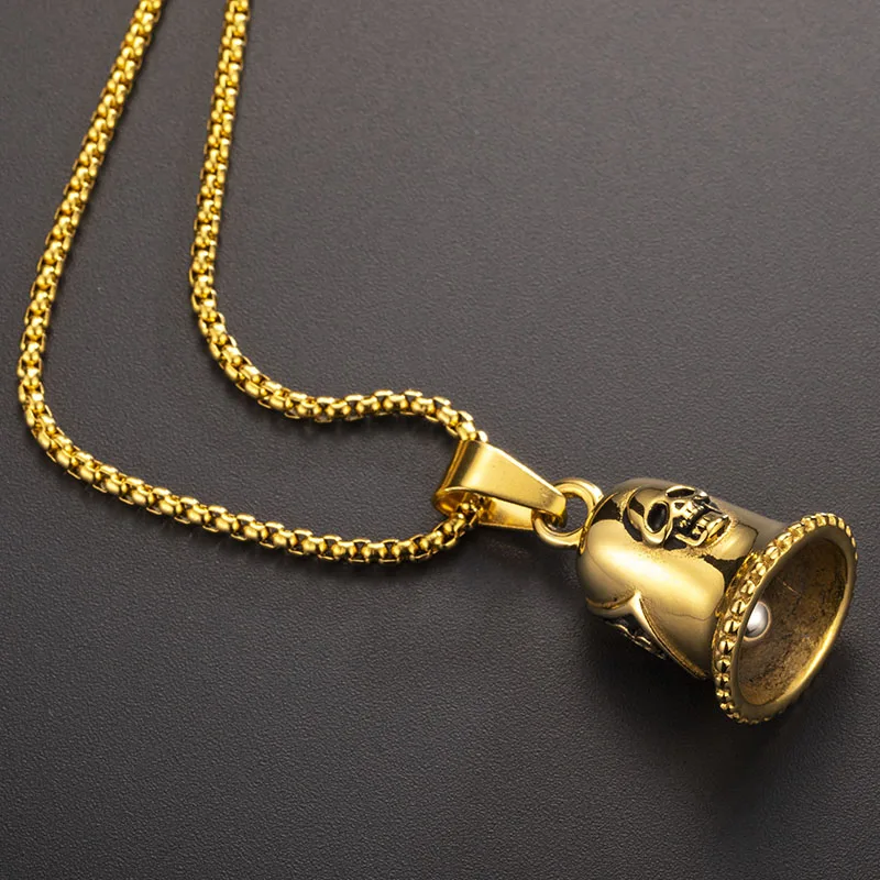 Ювелирные изделия Valily 1% ER череп Байкерский колокольчик кулон крыло из