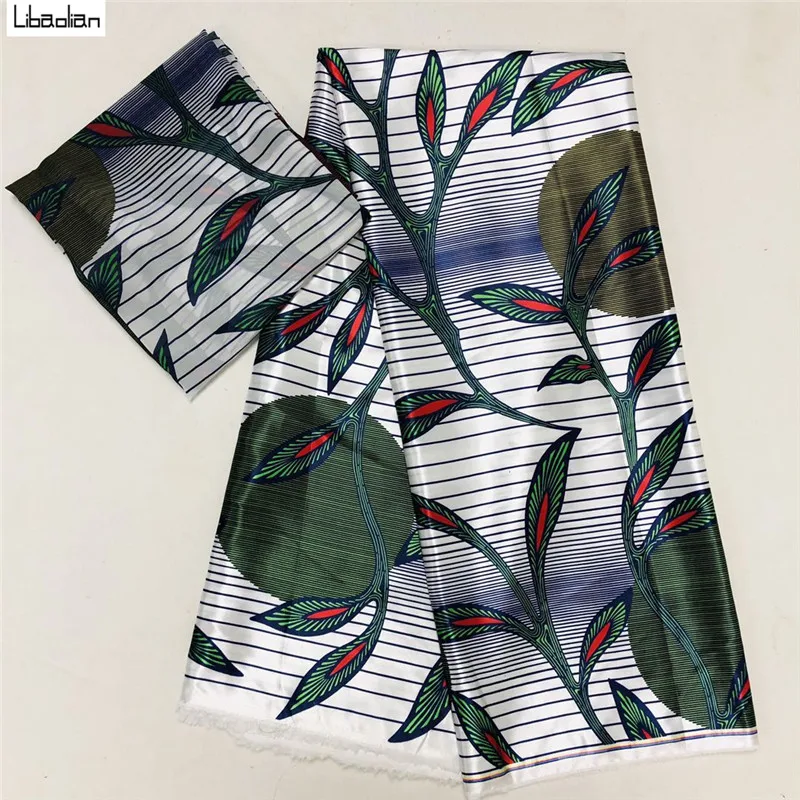

Silk Satin Materials 2020Nigerian Silk Chiffon Fabric African Fabric Ankara High Quality Wax Prints 4+2yards/pcs b28-17