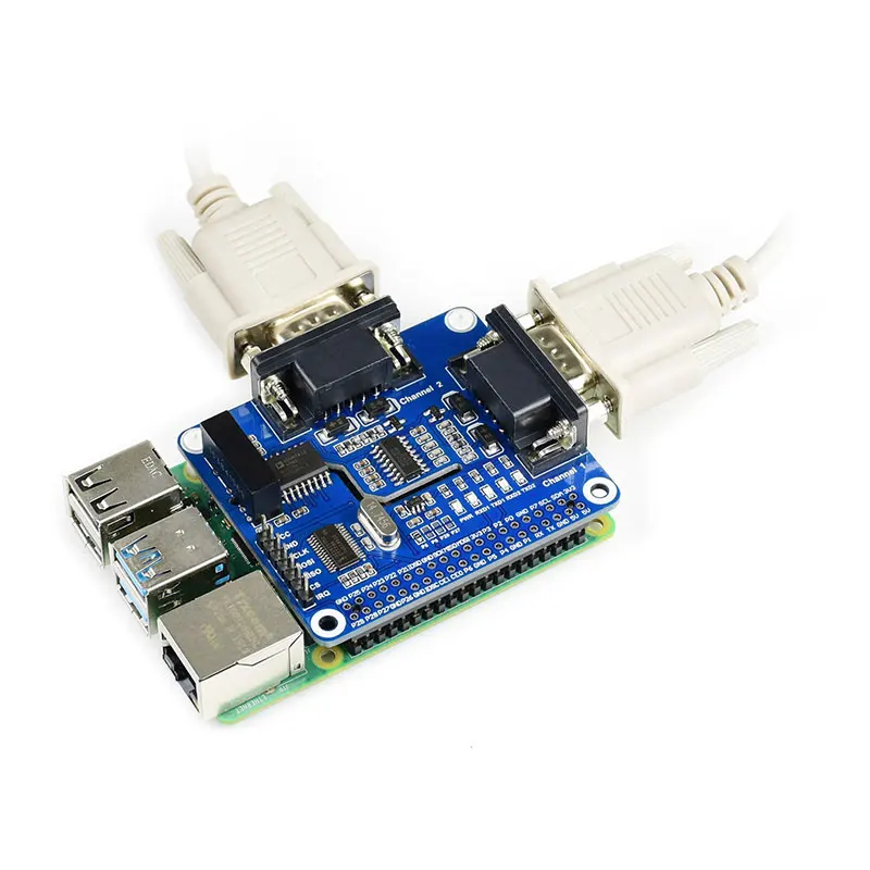 Blackberry pie dual channel isolation RS232 extending board module SC16IS752 + SP3232 scheme | Компьютеры и офис