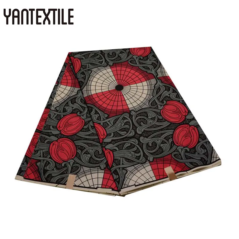 19040002 YANTEXTILE новая Анкара ткань Африканский Голландский Воск Принт Tissu Africain 3 ярдов настоящий воск Африканский батик ткань для свадебного платья - Цвет: 19040002