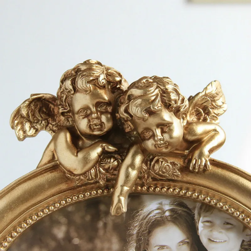 Винтажные фоторамки для картины Купидон Золотая рамка ребенка держатель