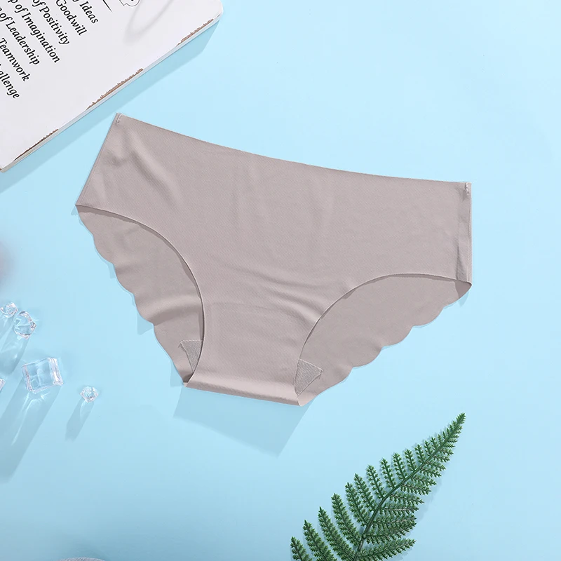 Умка пикантные ледяной шелк волнистые нижнее белье штаны с высокой посадкой