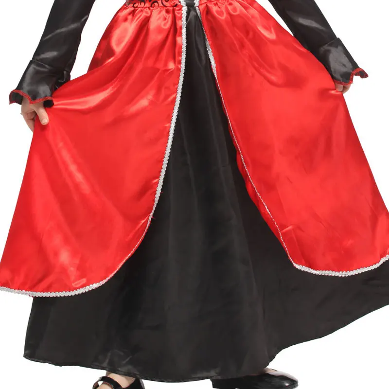 Костюм вампира для девочек на Хэллоуин костюм сцены ведьмы маленькая принцесса