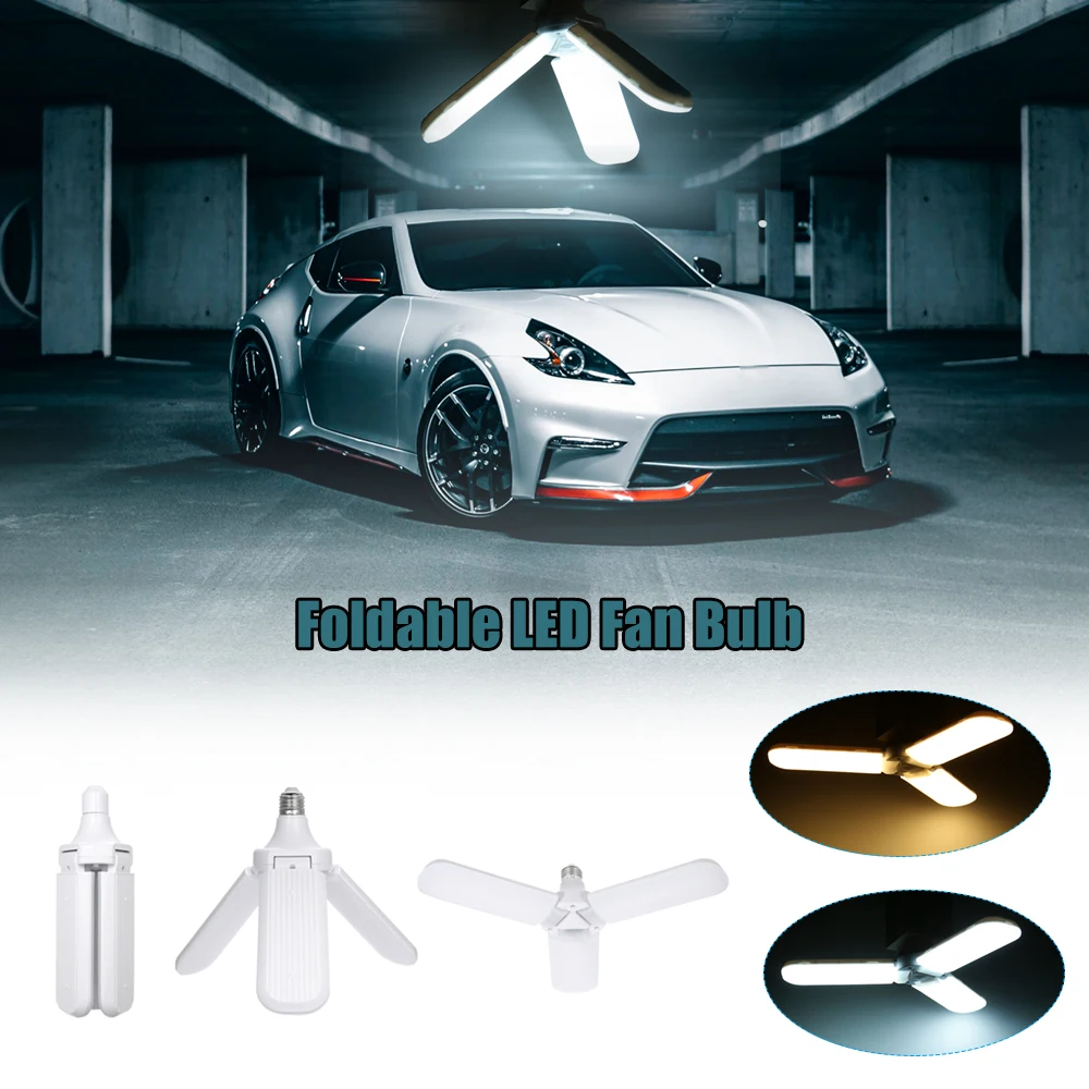 AC 85-265V E27 светодиодный лампы складной Вентилятор лезвие 2/3/4/5 потолочные
