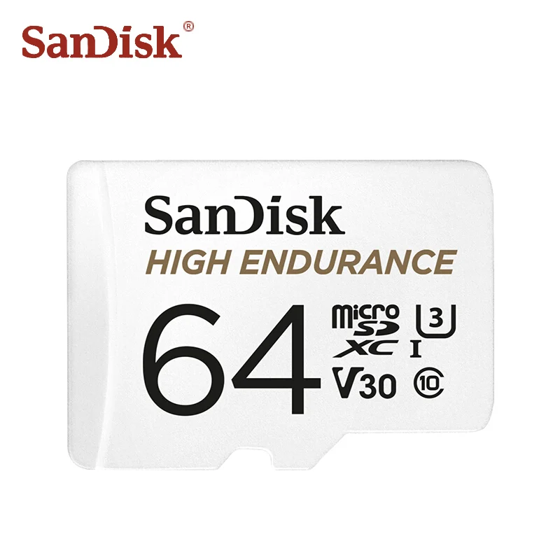 64 ГБ SanDisk карта вождения 32 Гб 64 Гб 128 ГБ 256 ГБ высокая выносливость Micro SD карта C10 V30 карта памяти TF карты видео мониторинг - Емкость: 64 ГБ