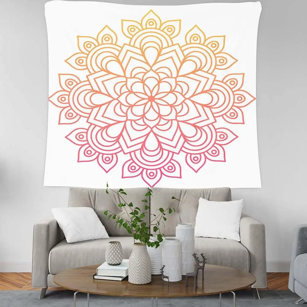 

Mandala Tapestry Bedroom Living Room Hotel Religion Wall Hanging Tapestry Freedom Equality Background Cloth Home Decoration