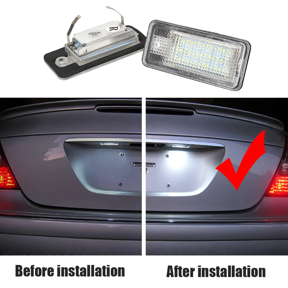 2X светодиодный автомобильный номерной знак светильник аксессуары для Audi A3