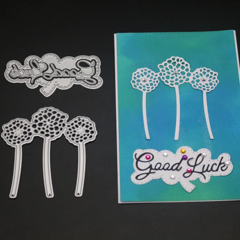 Удачи надпись Одуванчик рамка металлические Вырубные штампы Troqueladora трафарет для