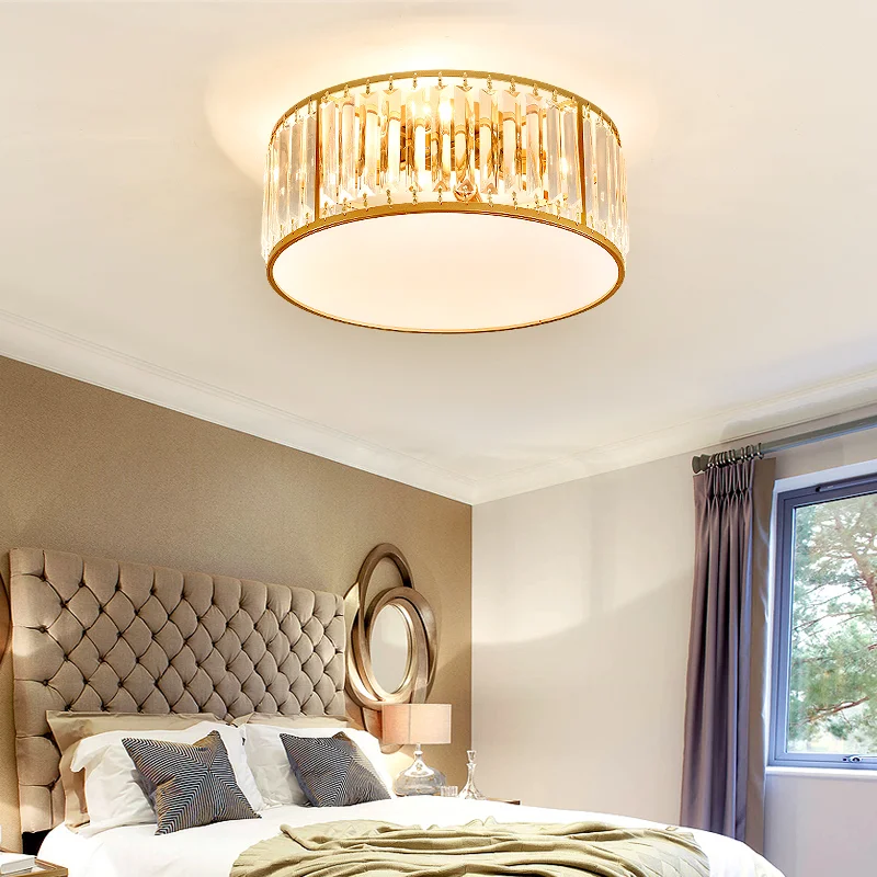

Spot Retro Fancy Indoor Bedroom Loft Kitchen Restaurant Fancy Round Gold Contemporary Decorative Led Ceiling Light For Hotel