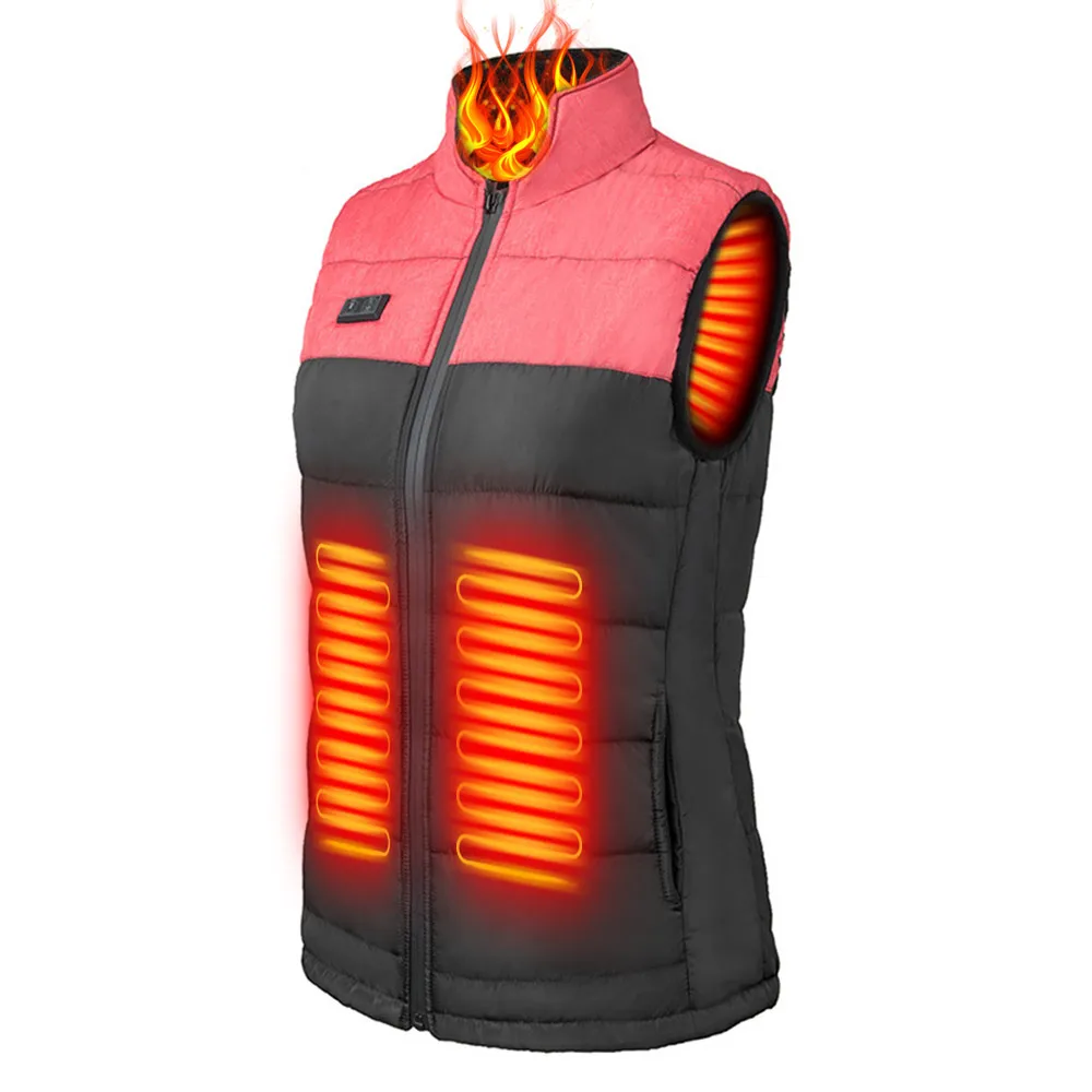 Double Control Winter Thermal Heated Jacket Men Women Couple Smart Electric Heating Vest Outdoor Hunting Body Warmer | Спорт и