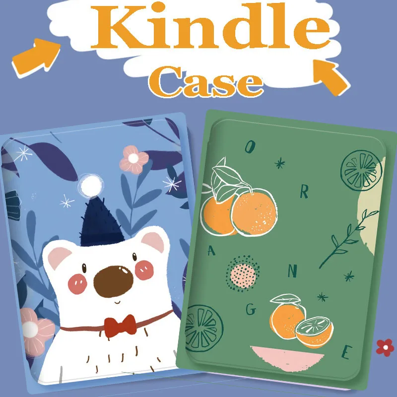 Фото - Flip Case for Amazon Kindle Paperwhite Smart Cover Soft Case for Kindle Paperwhite 4/3/2 Print Cartoon Protective Case Magnetic tpu case for amazon kindle paperwhite hd7 hd8 plus hd10 sleep wake smart cover foldable stand holder flip sleeve with card slot