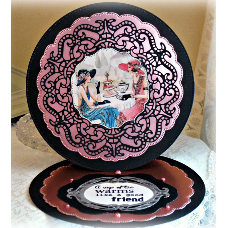 Большие Вырубные штампы пирсинг круги Скрапбукинг Сделай Сам изготовление