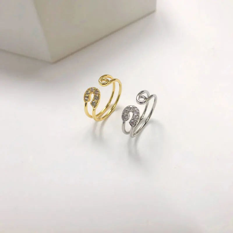 

YC3602R S925 Silver Fashion Street Snap Cool Double Layer Zircon Rings GIRL'S Gift Party Banquet WOMEN'S Jewelry Ring