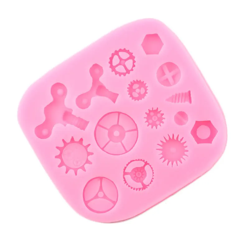 Механический винтовой Шестерни границы силиконовые формы в стиле стимпанк