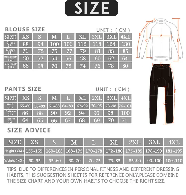 

New 2020 Racing Thermal Fleece Cycling Jersey Set Bicycle Cycling Bib Shorts Bike Jersey Set Ropa Ciclismo Hombre Cycling Kit