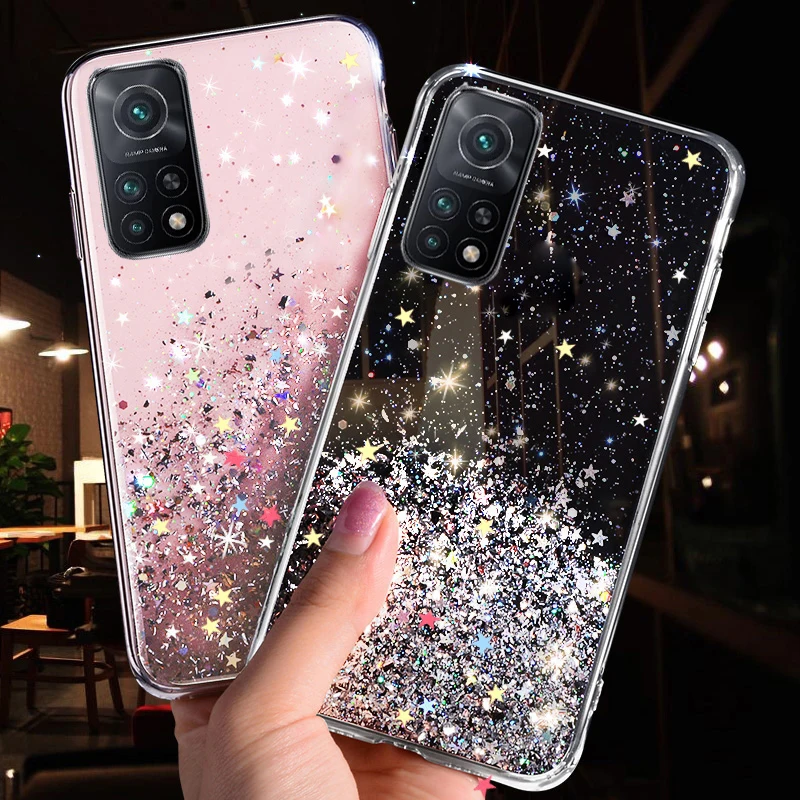 

For Xiaomi Redmi Note 11 Pro Case Glitter Cases Xiaomi Redmi Note 9 10 Pro 8 11S 10S 9S Xiomi Mi 11 Lite Poco F3 X3 Pro Cover