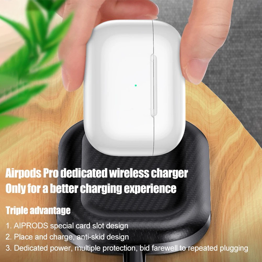 2 в 1 Беспроводное Зарядное устройство Док-станция для Airpods AirPods Pro быстрое