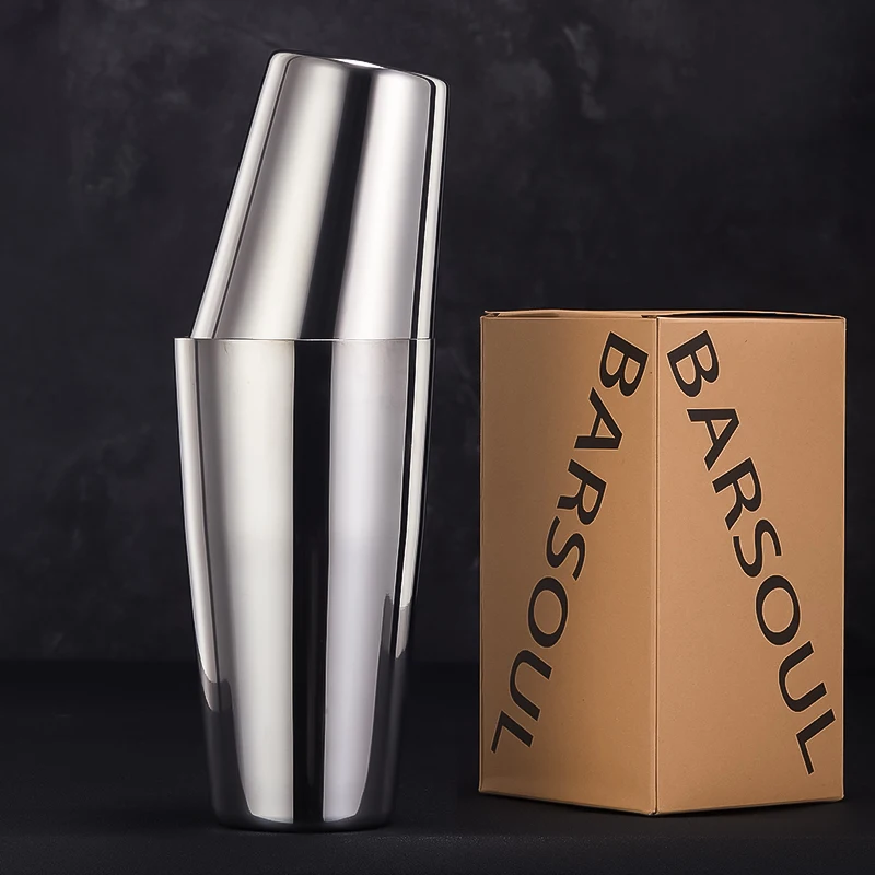 Бостонский шейкер Bar Soul из нержавеющей стали для коктейлей жестяной