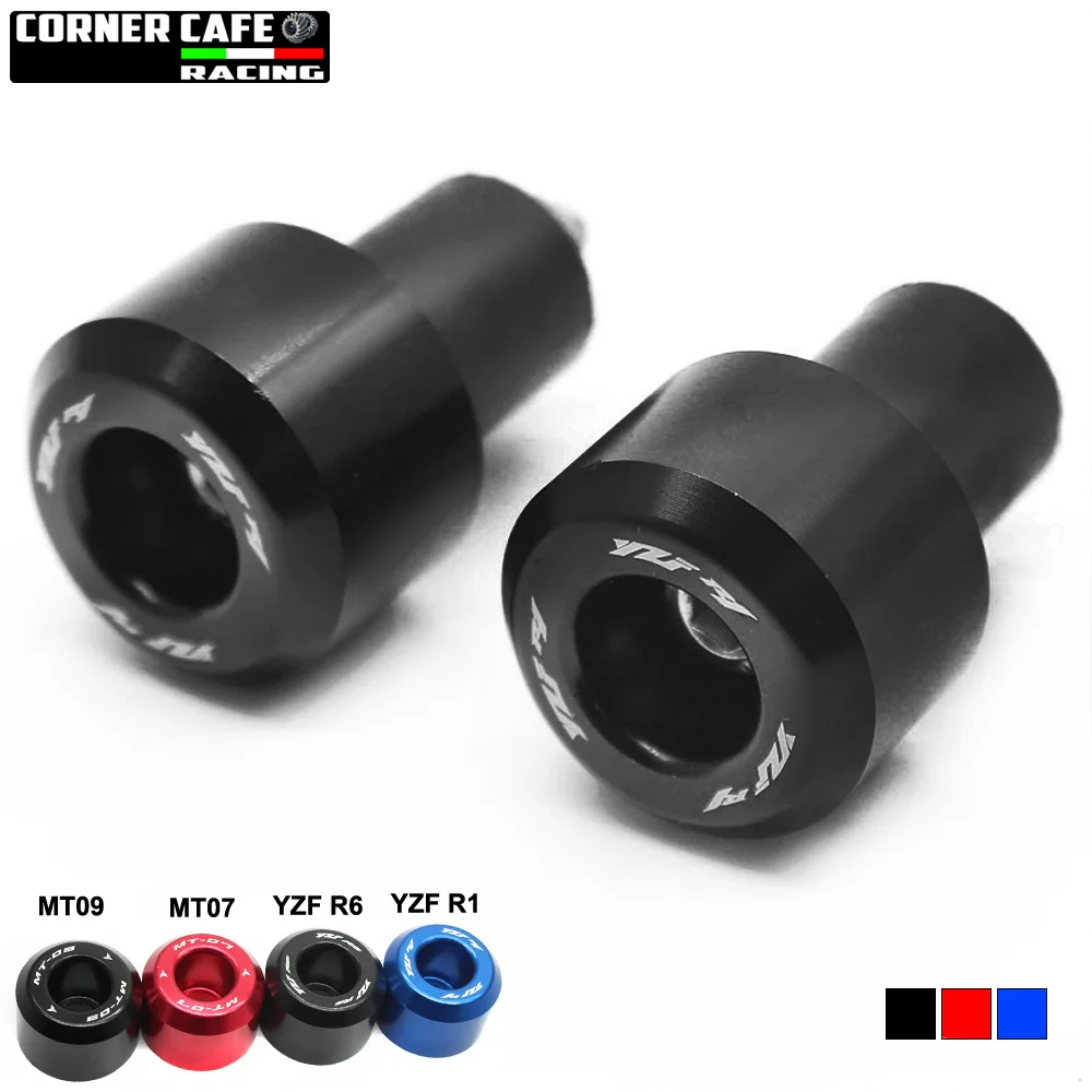 For YAMAHA YZF R1 R6 R1S R1M MT07 MT09 FZ07 FZ09 Handle Bar End Weight Slider Plug Cover Cap Protector Laser Logo MT-07 MT-09 |