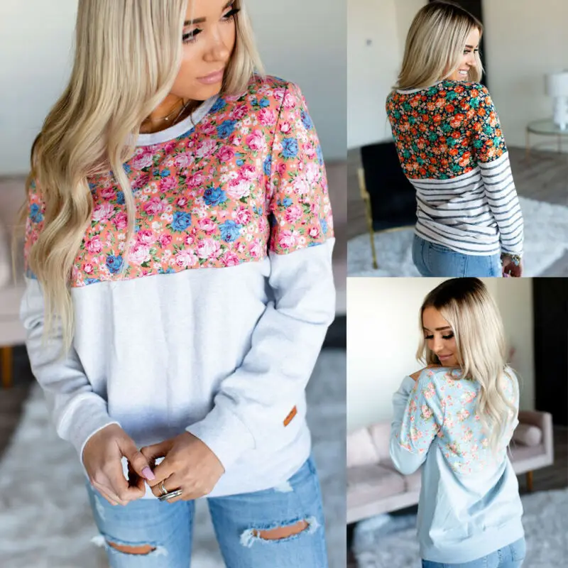 Новинка Женская Футболка для беременных с цветочным принтом полосатая одежда