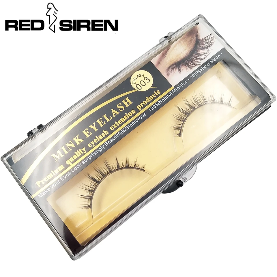 Красная сирена норковые ресницы ручной работы Мягкие короткие натуральные для