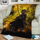 Одеяло Zenitsu Agatsumas из японского аниме, детское летнее Флисовое одеяло, мягкое одеяло для кровати, коралин, диванное одеяло