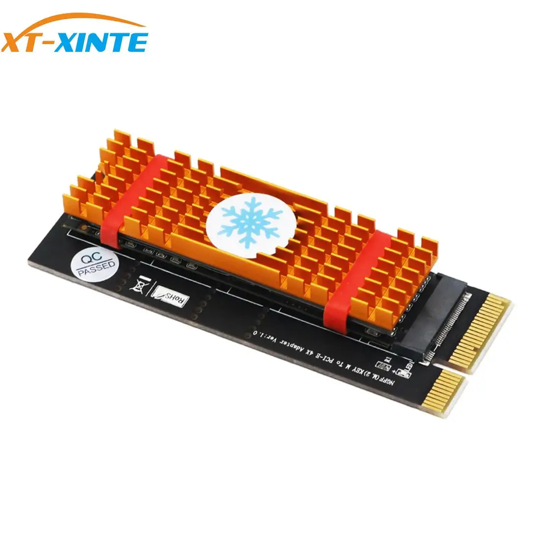 

Переходник M.2 Key M SSD на PCI- E 4X, карта преобразователя, вертикальная установка с радиатором для NVMe M.2 (ключ M) XT-XINTE-2230