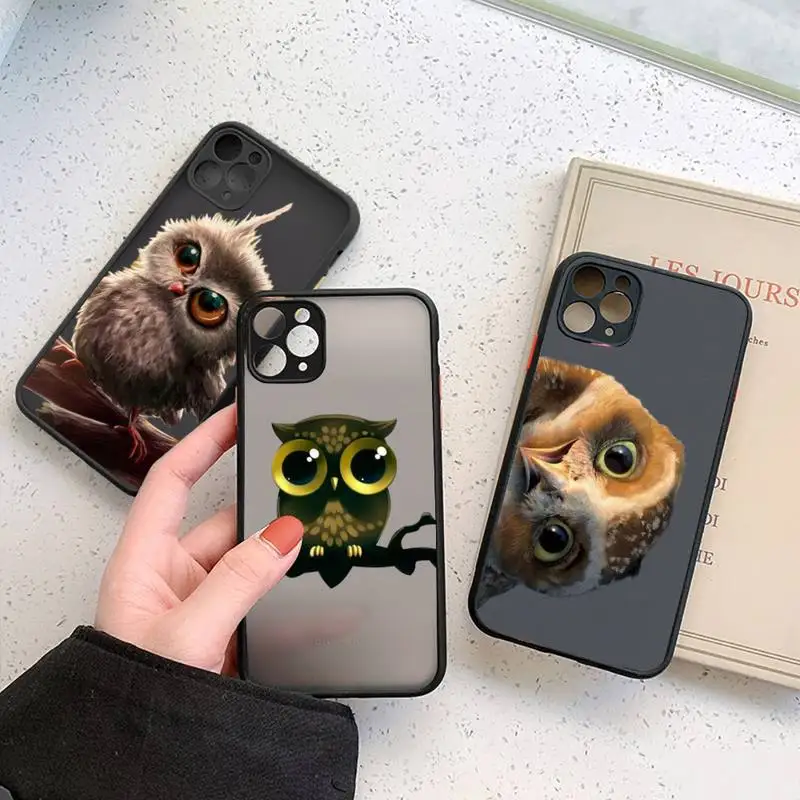 

Owl Animal Cute Cartoon Phone Case matte transparent For iphone 7 8 11 12 13 plus mini x xs xr pro max cover