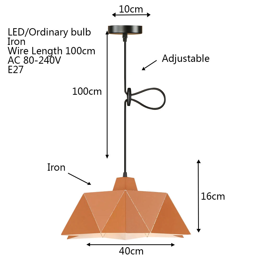 Современный простой светодиодный ный подвесной светильник LED лампа E27 в