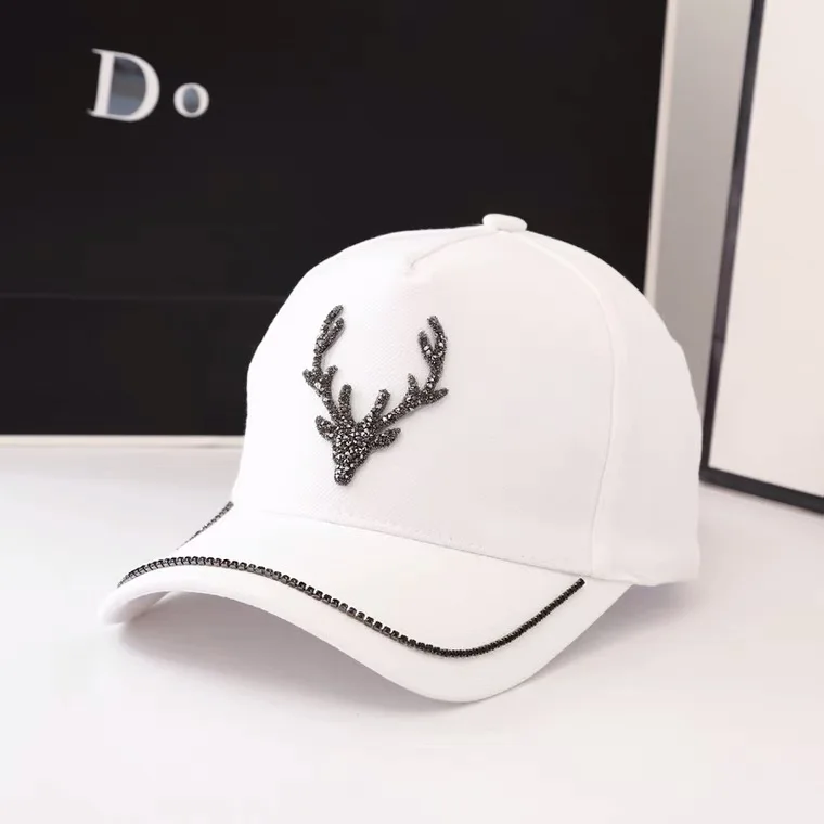 new arrival  spring summer lady baseball cap bling bling rhinestone cap soft cotton UV protection outdoor sun hat
