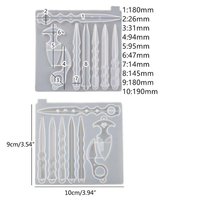 Форма для кинжала самообороны 1 шт. силиконовая форма защиты от волков оружия