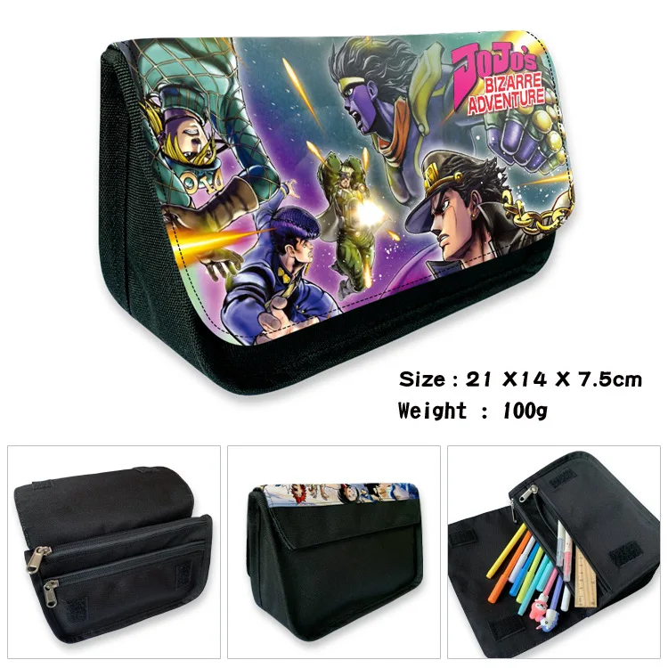 Аниме JoJo's причудливое приключение Косплей ручка сумки двойная молния школьный