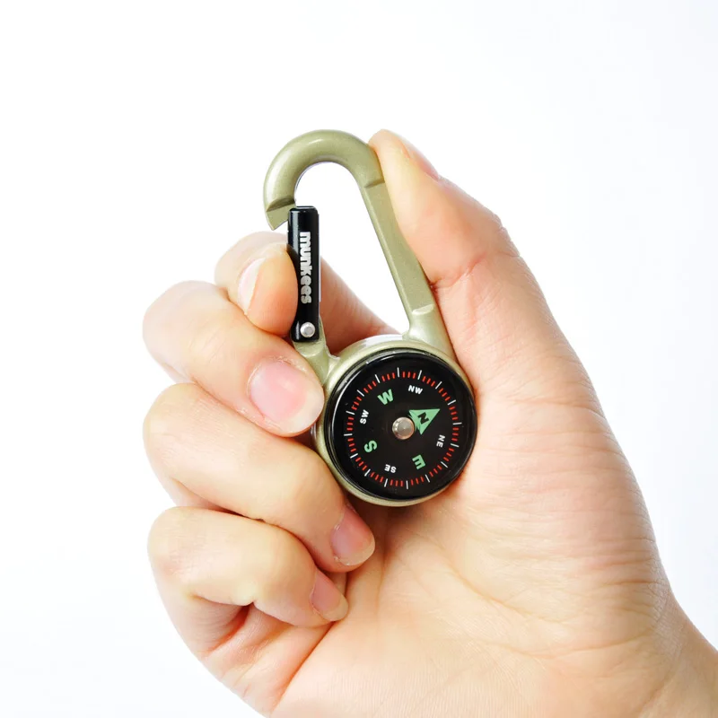 Брелок для ключей Acecamp портативный латунный Карманный навигационный карабин с