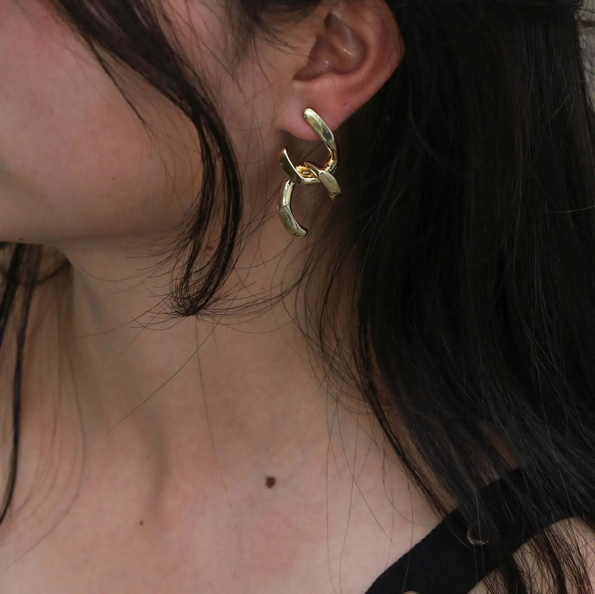 

1pair Fashion Bohemian Punk Earrings Jewelry Ethnic style Geometric shape gold color Earrings Best Gift for Women Girl E046