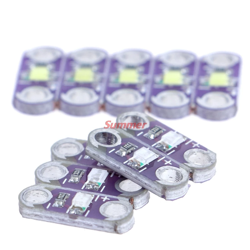 

New 5PCS/Lot LilyPad LED Assortment with Red/Blue/Green/Yellow/White for Arduino IDS LilyPad LED Module