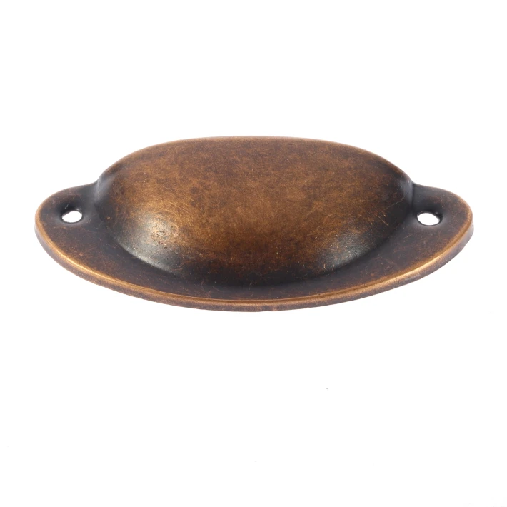 Новая в форме раковины Черный Винтаж цинковый сплав дверь выдвижной ящик шкафу