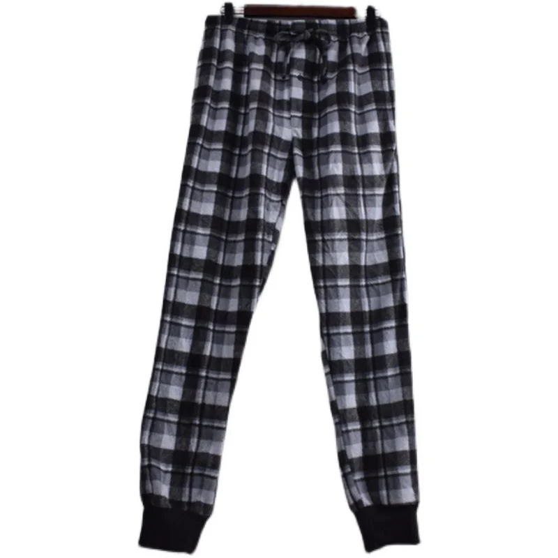 Men's Winter Gleece Trousers Pocket Pajama Pants Keep Warm Sleep Wear Bottoms Plus Size