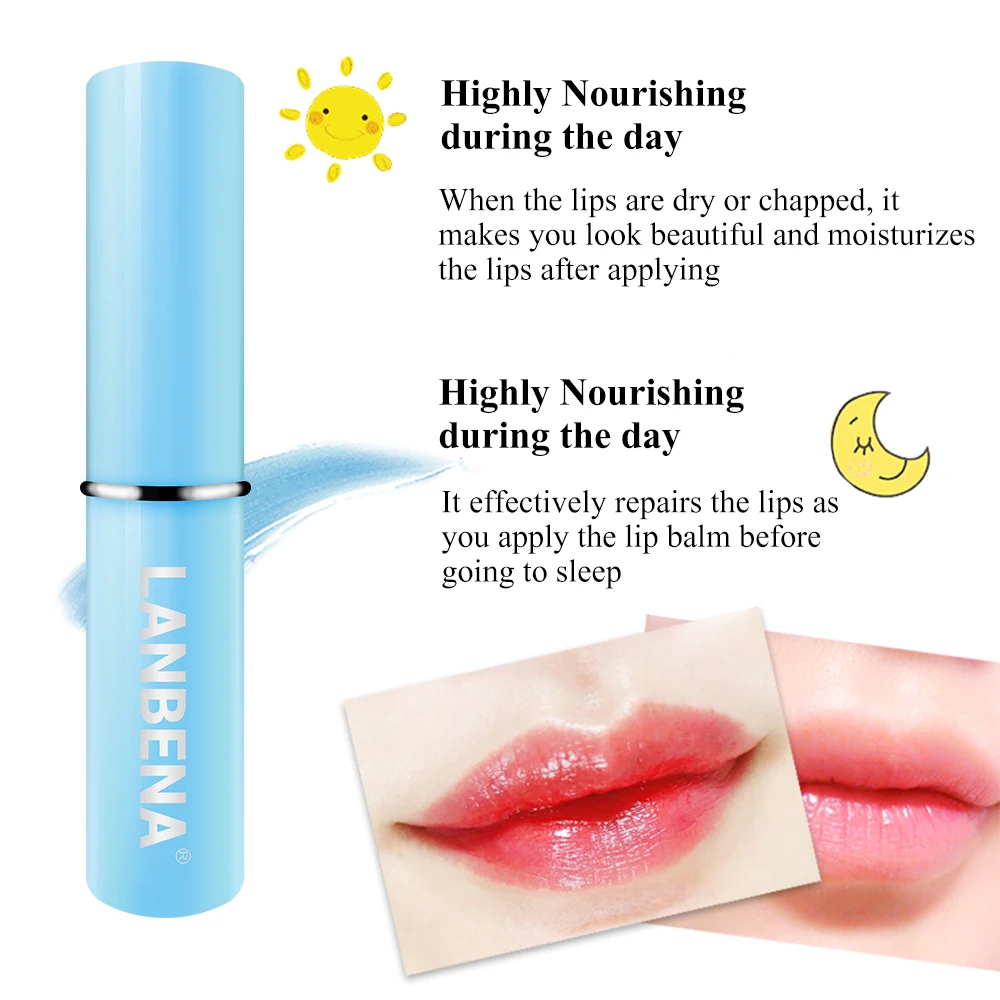 

1PC Hyaluronic Acid Long Lasting Nourishing Lip Balm Moisturizing Reduce Fine Lines Relieve Dryness Damaged Lip Care
