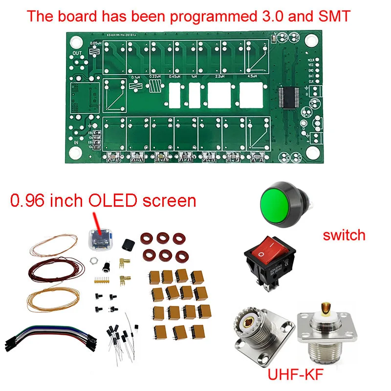ATU 100 DIY комплекты 1 8 50 МГц 100mini автоматический антенный тюнер N7DDC 7x7 + OLED