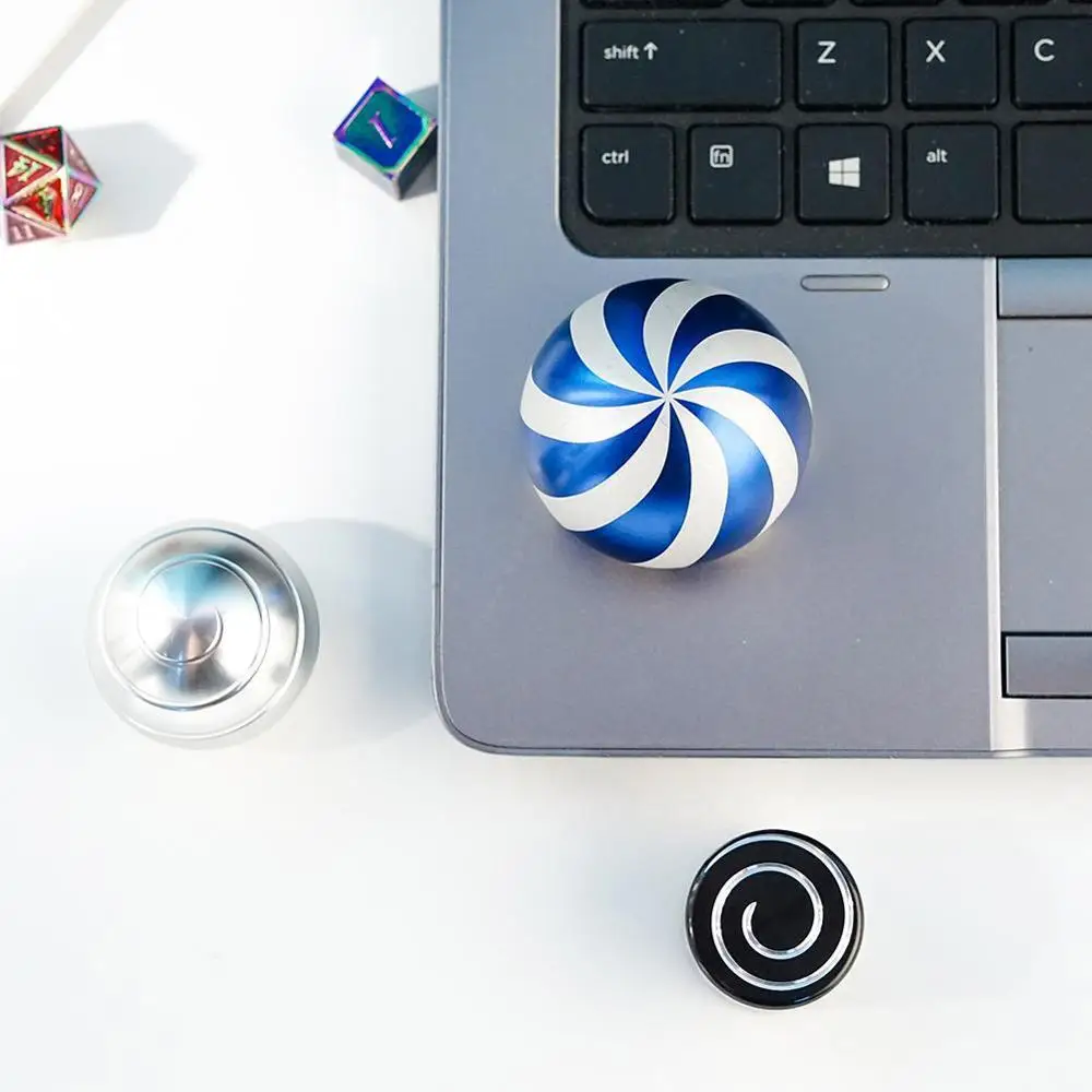 

30/40/50MM Desktop Decompression Rotating Spherical Toys Gifts Optical Fidget Finger Flowing Illusion Toys Office Desk Gyro B2O1