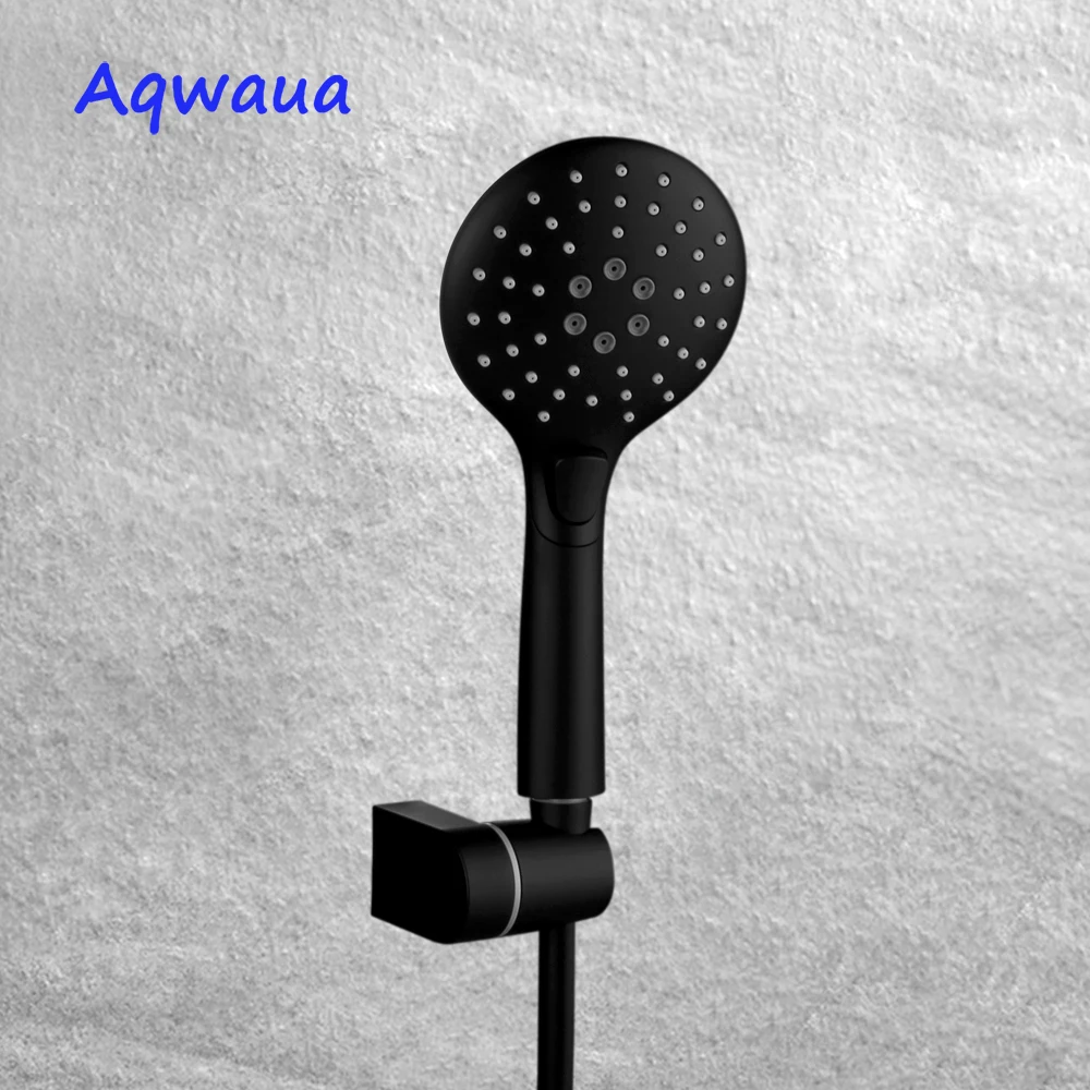 Насадка для душа Aqwaua черная ручной распылитель ванной комнаты водосберегающий