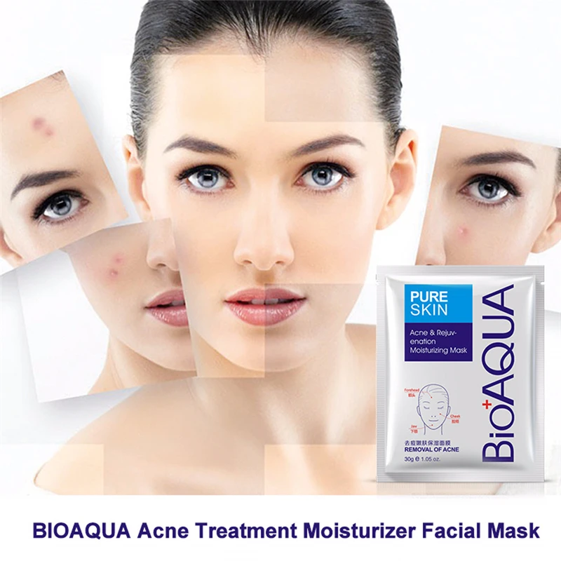 

BIOAQUA Remove Acne Moisturizing Face Mask Acne Treatment Oil Control Natural Essence Whitening Facial Mask Women Skin Care