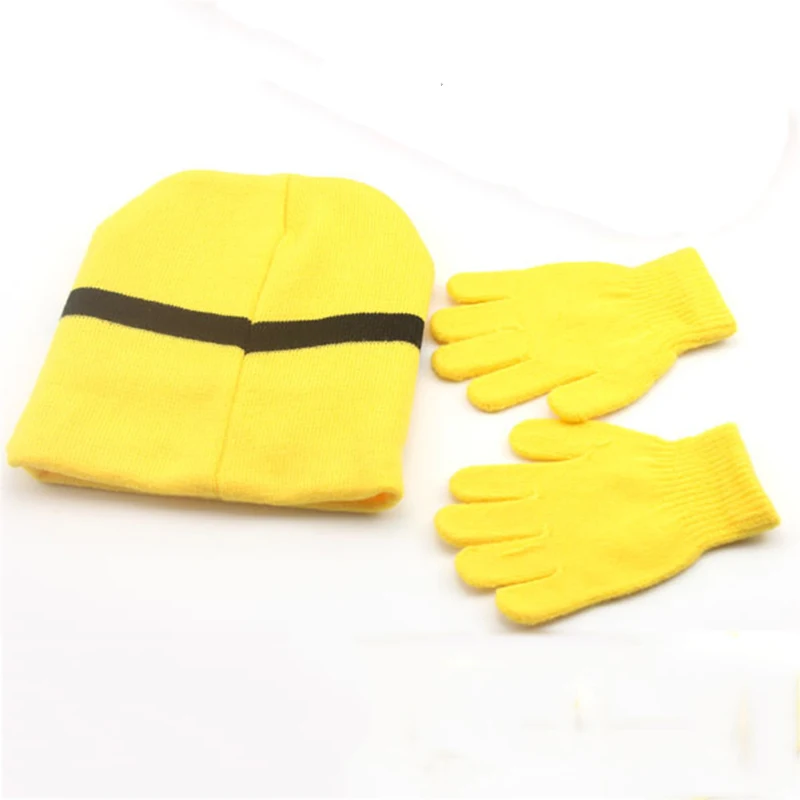 Knitted Hats Baby Gloves 2 Pairs/Set Winter Warmer Crochet Indian Cap Toddler Cartoon Full Finger Mittens Fashion Cute Beanies | Детская