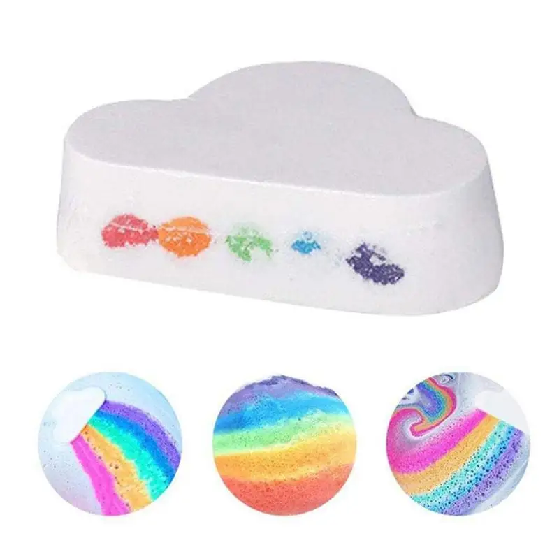 

Moisturizing Essential Oil Soap Bath Handmade Salt Soap Rainbow Cloud Bath Soap Bathroom Tools